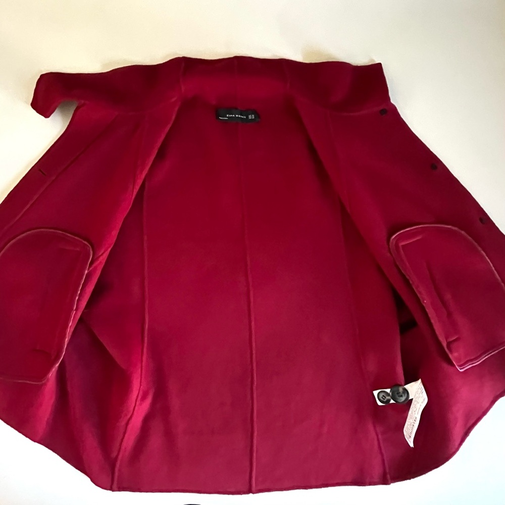Zara Woman Coat Dolman Sleeve short Wool blend - Picture 12 of 16